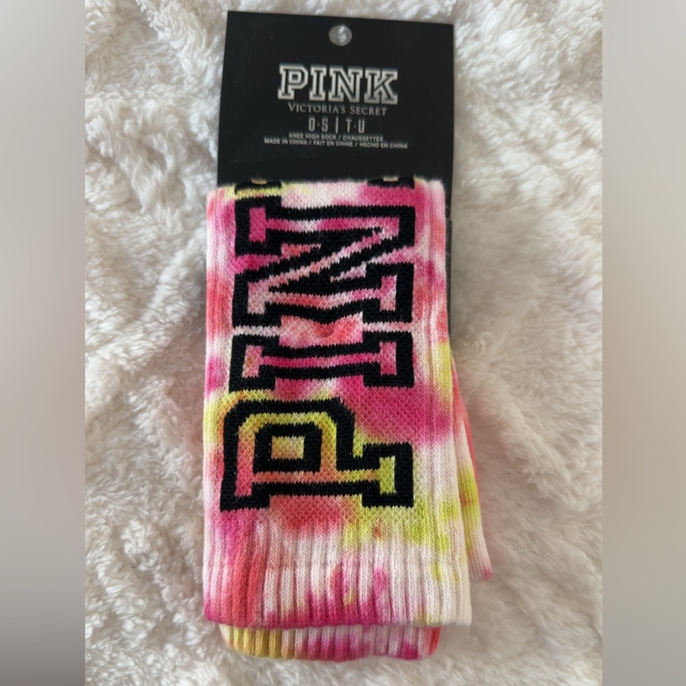 PINK Victoria's Secret Multicolor Tie-Dye Socks